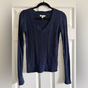 Aeropostale Deep Blue V-Neck Sweater